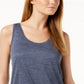 Maison Jules Women's Scoop Neck Tank Top Blue Size Medium