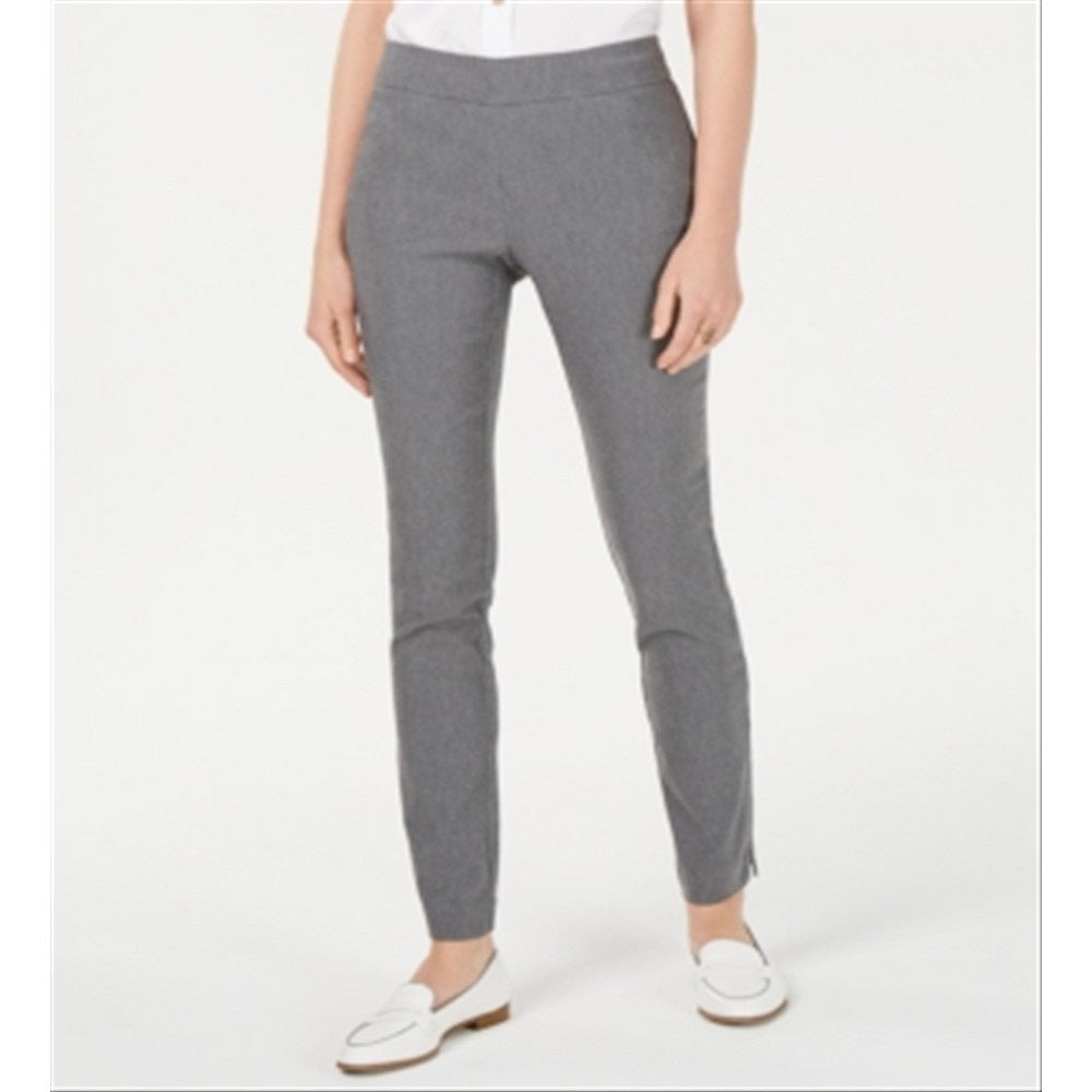 Charter Club Women's Tummy Slimming Skinny Leg Trouser Pants Gray Size 6