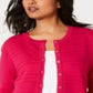 Charter Club Women's Petite Textured Cardigan Sweater Pink Size Petite L