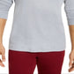 Club Room Men's Henley Shirt Gray Size Large