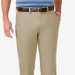 Haggar Men's Cool 18 Pro Stretch Straight Fit Flat Front Dress Pants Beige Size 38X30