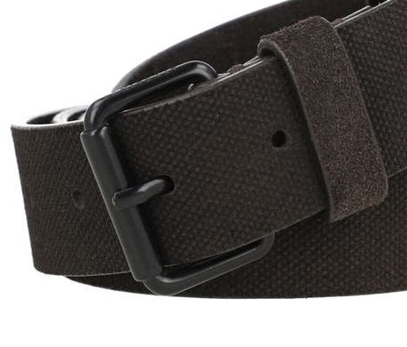 AllSaints Men's Wash Logo Belt Gray Size 36