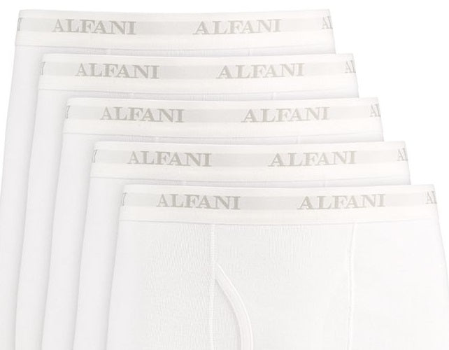 Alfani Men's 5 Pk Boxer Briefs White Size Small