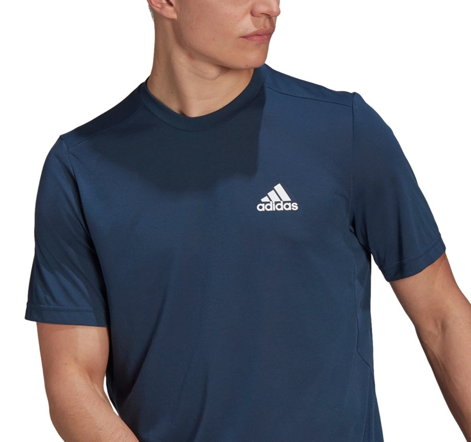 adidas Men's Feelready Performance T Shirt Blue Size Small
