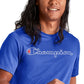 Champion Men's Mvp Script Logo Short Sleeve Crewneck T Shirt Blue Size Medium