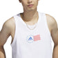 adidas Men's American Flag Tank White Size Large