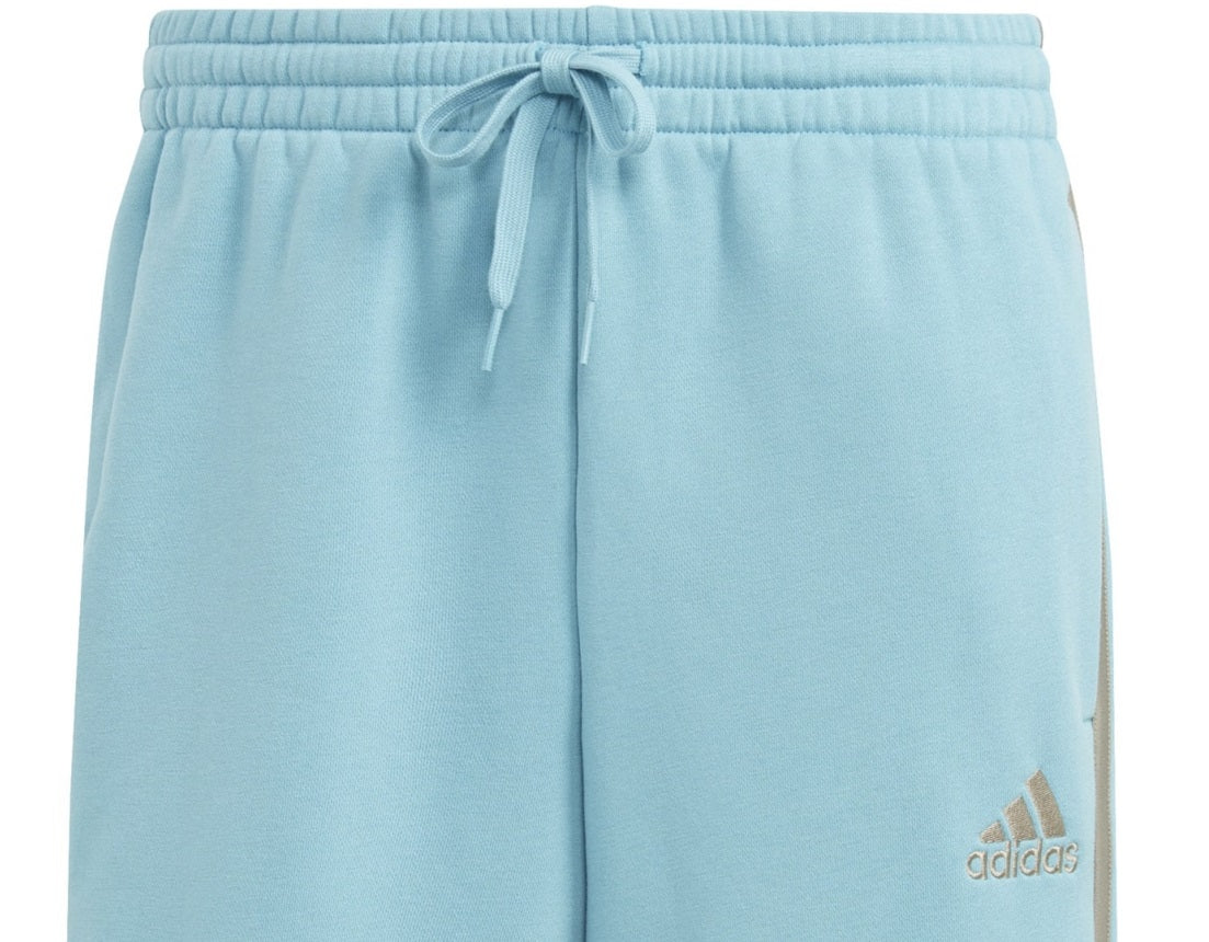adidas Men's 3 Stripes 10 Fleece Shorts Blue Size Small