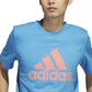 adidas Men's Short Sleeve Logo Graphic T Shirt Blue Size XX-Large