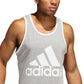 adidas Men's Badge Of Sport Logo Graphic Tank Gray Size Large