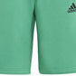 adidas Men's 3 Stripes 10 Fleece Shorts Green Size Large