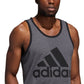 adidas Men's Logo Tank Gray Size X-Large