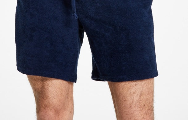 Sun + Stone Men's Towel French Terry Shorts Blue Size Small