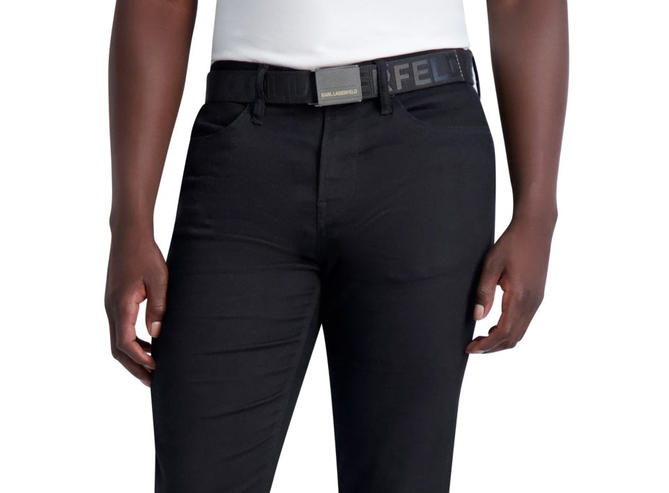 Karl Lagerfeld Paris Men's Slim Fit Mid Rise Skinny Pants Black Size 30
