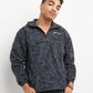Champion Men's Standard Fit Logo Print Water Resistant Ripstop Anorak Black Size Large
