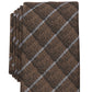 Alfani Men's Abstract Check Slim Tie Brown Size Regular