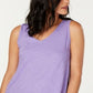 Style & Co Women's Graphic Refresh Eyelet Floral Tank Top Purple Size Medium