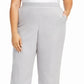 Alfred Dunner Women's Lake Geneva Pull On Pants Gray Size 20W
