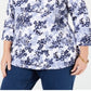 Charter Club Women's Cotton 3/4 Sleeve T-Shirt White Size 1X