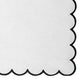 Napkins Black and White - Closewave Scalloped Edge