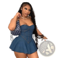 Sweetheart Neckline Denim Corset Mini Dress