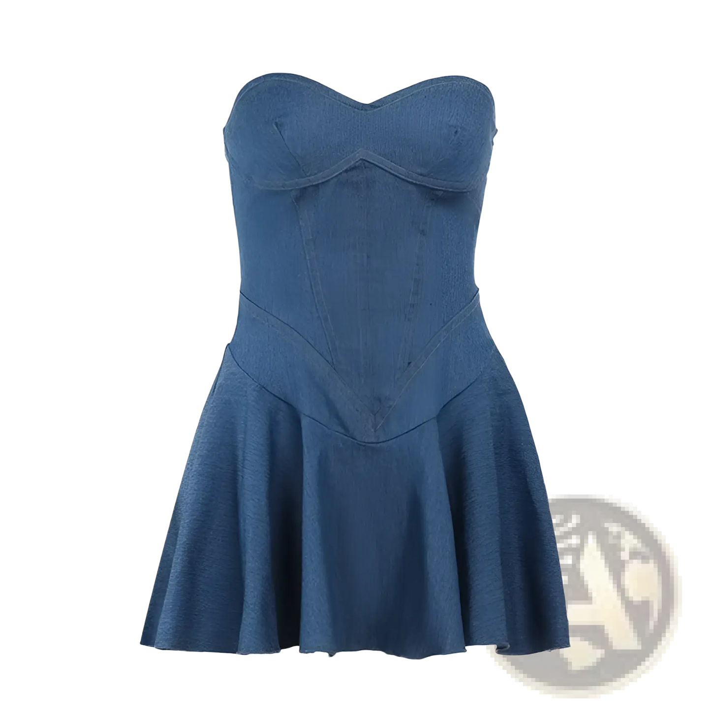 Sweetheart Neckline Denim Corset Mini Dress