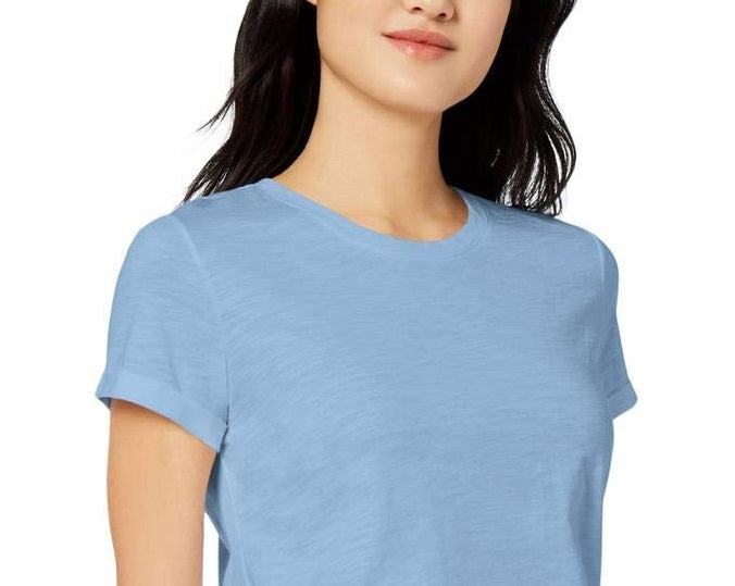 Maison Jules Women's High-Low T-Shirt Blue Size X-Small