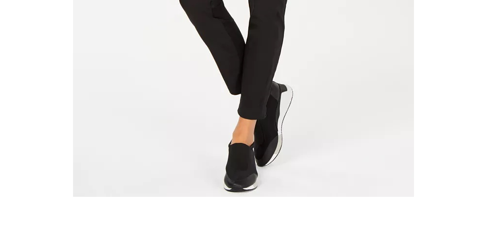 Ideology Women's Knit Back Woven Pants Black Size Small
