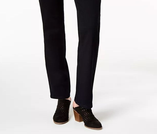 Style & Co Women's Tummy-Control Straight-Leg Jeans Dark Blue Size 4