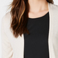 Maison Jules Women's Long Open-Front Jersey Cardigan Sweater Dark Beige Size Large