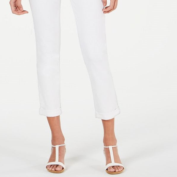 Style & Co Women's Pull On Boyfriend Jeans White Size Extra Large