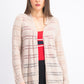 Charter Club Women's Pointelle-Striped Cardigan Beige Size Medium