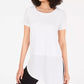Alfani Women's Vented Hem Asymmetrical Tunic White Size Petite Small