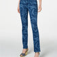 Charter Club Women's Paisley Print Straight Leg Jeans Medium Blue Size 10