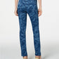 Charter Club Women's Paisley Print Straight Leg Jeans Medium Blue Size 10