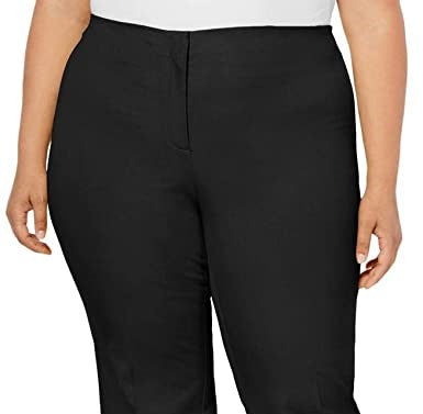 Alfani Women's Plus Size Cuffed Ankle Pants Black Size 24