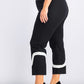 Alfani Women's Petite Colorblocked Ankle Pants Black Size 14