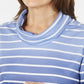 Karen Scott Women's Sport Ombre Striped Cowlneck Top Navy Size Medium