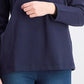 Karen Scott Women's Sport Cowl-Neck Top Navy Size Large