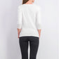 Karen Scott Women's Square-Neck Lace-Stripe Top White Size X-Large