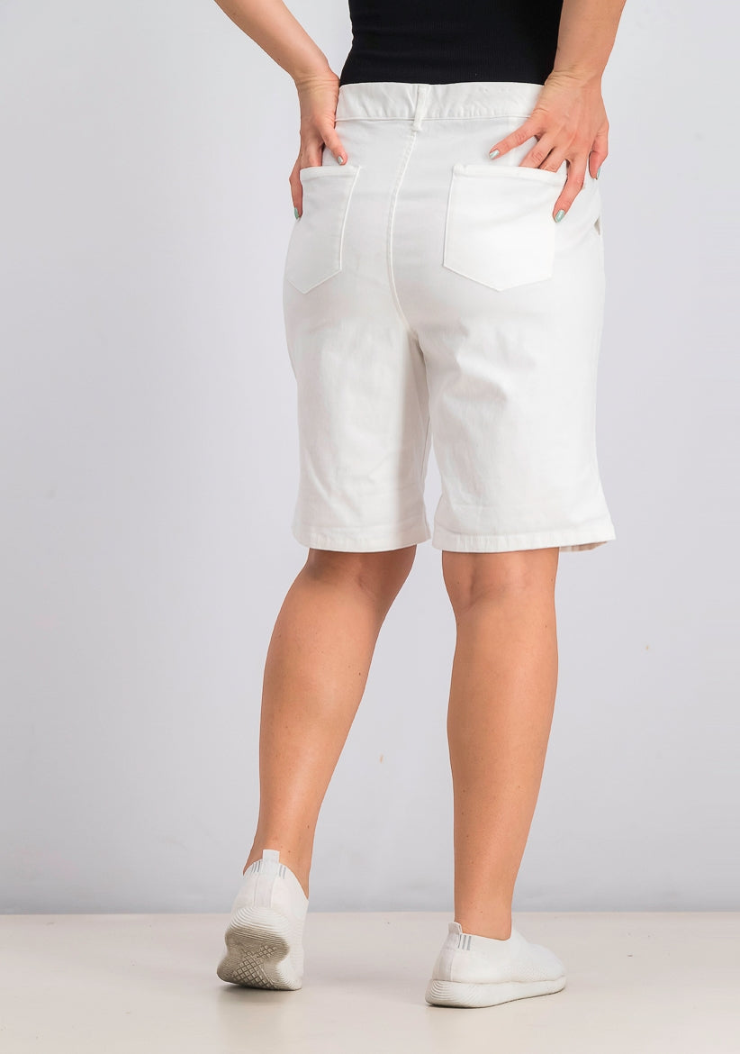 Charter Club Women's Utility-Pocket Cuffed Shorts White Size 16