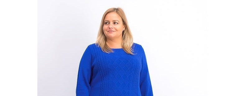 Charter Club Women's Cable Sweater Blue Size X-Large