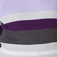 Karen Scott Women's Petite Cotton Striped Ribbed Sweater Purple Size Medium