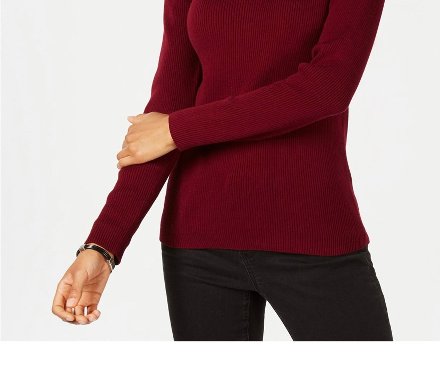 Karen Scott Women's Cotton Mock-Neck Sweater Bright Red Size Extra Large