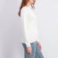 Karen Scott Women's Cotton Ribbed Turtleneck Top White Size XX Large