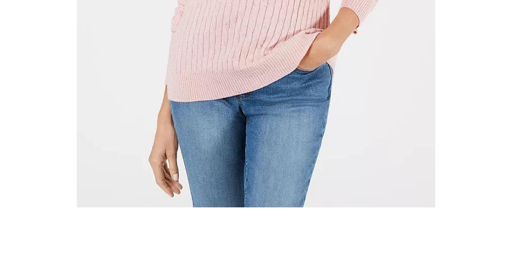 Karen Scott Women's Cable-Knit Scoop-Neck Sweater Pink Size Medium
