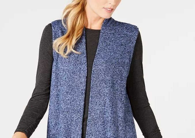 Karen Scott Women's Sweater Vest Blue Size Small