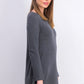Karen Scott Women's Solid Curved-Hem Tunic Charcoal Size Small