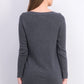 Karen Scott Women's Solid Curved-Hem Tunic Charcoal Size Small