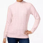 Karen Scott Women's Petite Cable-Knit Sweater Pink Size  Medium