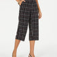 Alfani Women's Petite Printed Belted Culottes Black Size 0